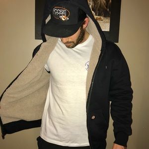 Men’s fleece lined dickies full zip hoodie.